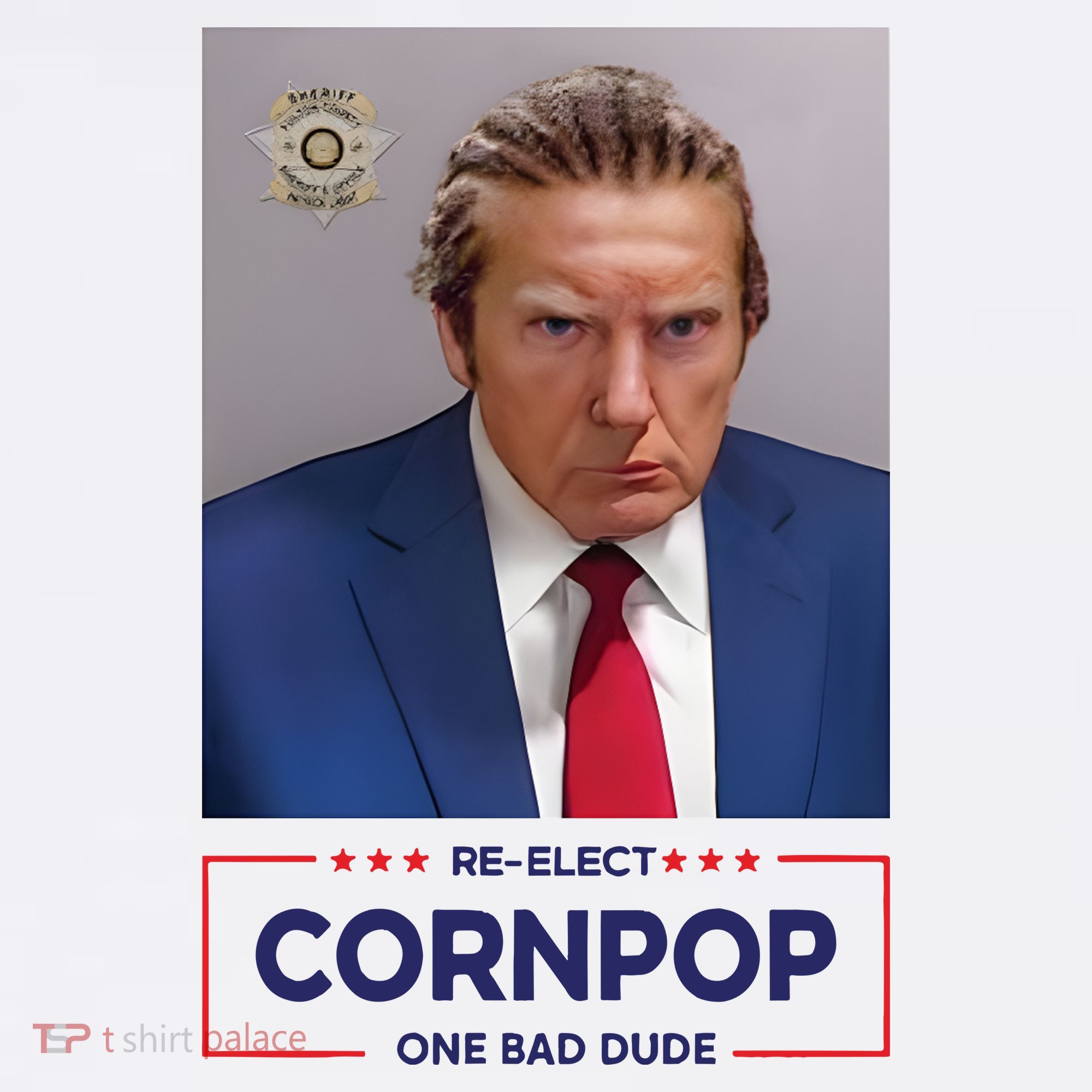Trump Mugshot ReElect Cornpop One Bad Dude Mousepad