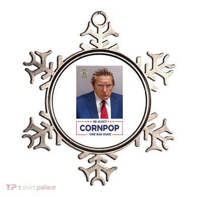 Trump Mugshot ReElect Cornpop One Bad Dude Ornament