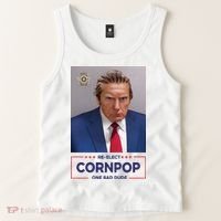 Trump Mugshot ReElect Cornpop One Bad Dude Tank Top thumb 2