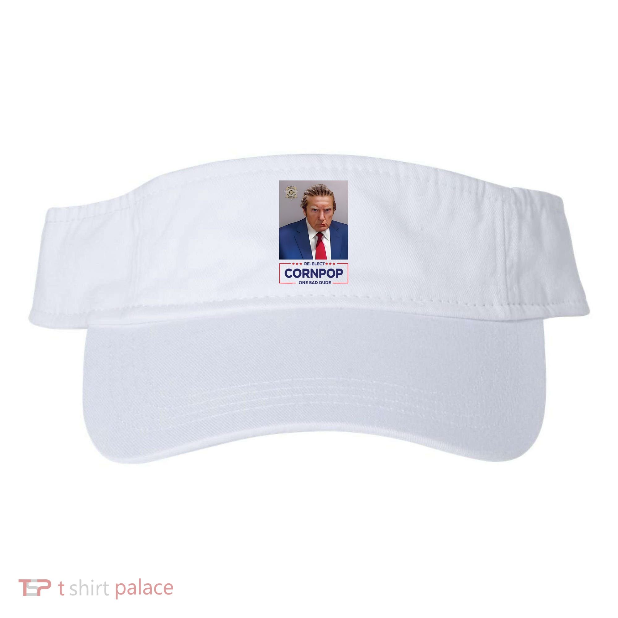 Trump Mugshot ReElect Cornpop One Bad Dude Visor