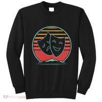 Theatre Masks Retro 80s Style Drama Actress Actor Gift Sweatshirt thumb 0