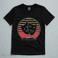 Theatre Masks Retro 80s Style Drama Actress Actor Gift T-Shirt thumb 5