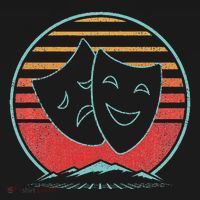 Theatre Masks Retro 80s Style Drama Actress Actor Gift Women's Tank Top thumb 5