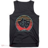 Theatre Masks Retro 80s Style Drama Actress Actor Gift Tank Top thumb 0