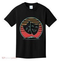 Theatre Masks Retro 80s Style Drama Actress Actor Gift Kids T-Shirt thumb 0