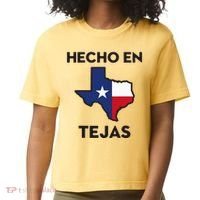 Texan Mexican Roots Hecho En Tejas Mexico Texas American Comfort Colors Boxy T-Shirt thumb 0