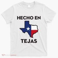 Texan Mexican Roots Hecho En Tejas Mexico Texas American T-Shirt thumb 0