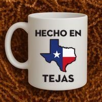 Texan Mexican Roots Hecho En Tejas Mexico Texas American Coffee Mug thumb 2