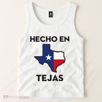 Texan Mexican Roots Hecho En Tejas Mexico Texas American Tank Top thumb 2