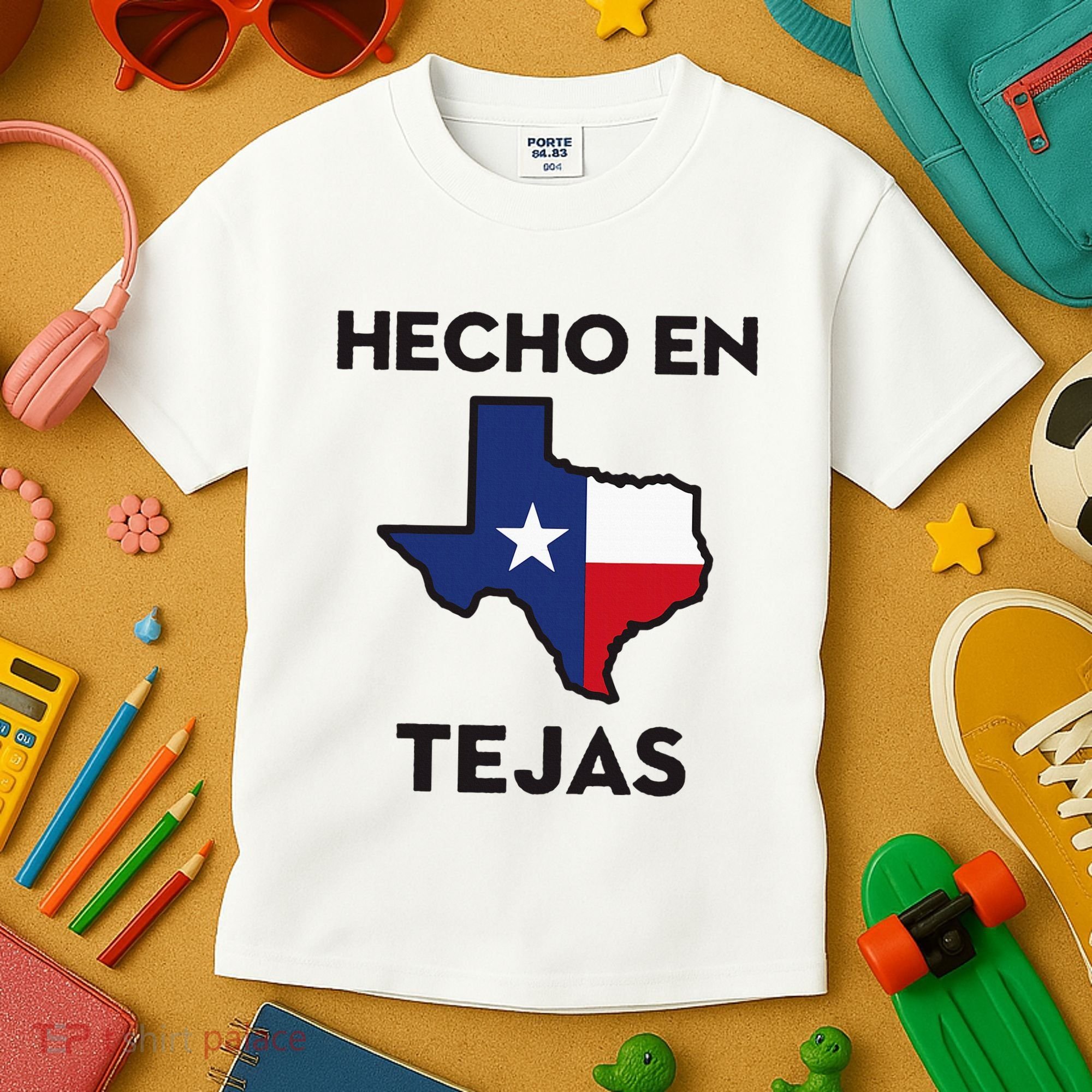 Texan Mexican Roots Hecho En Tejas Mexico Texas American Kids T-Shirt