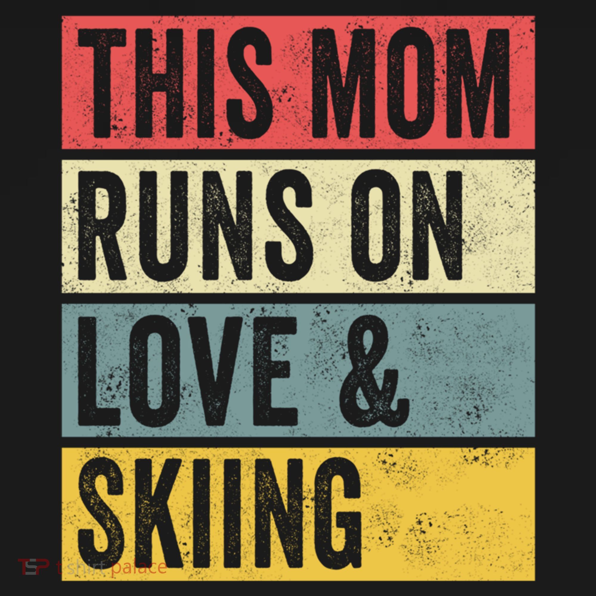 This Mom Runs On Love And Skiing Skier Snow Jet Ski Cool Gift Women's Hoodie