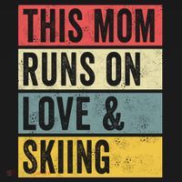 This Mom Runs On Love And Skiing Skier Snow Jet Ski Cool Gift Ornament thumb 1