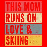 This Mom Runs On Love And Skiing Skier Snow Jet Ski Cool Gift Santa Hat thumb 1