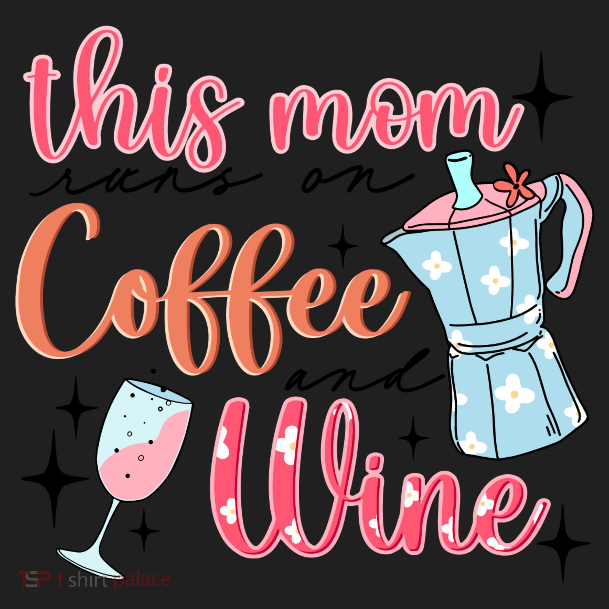 This Mom Runs On Coffee And Wine Women's Sweatshirt