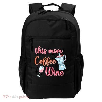 This Mom Runs On Coffee And Wine Backpack