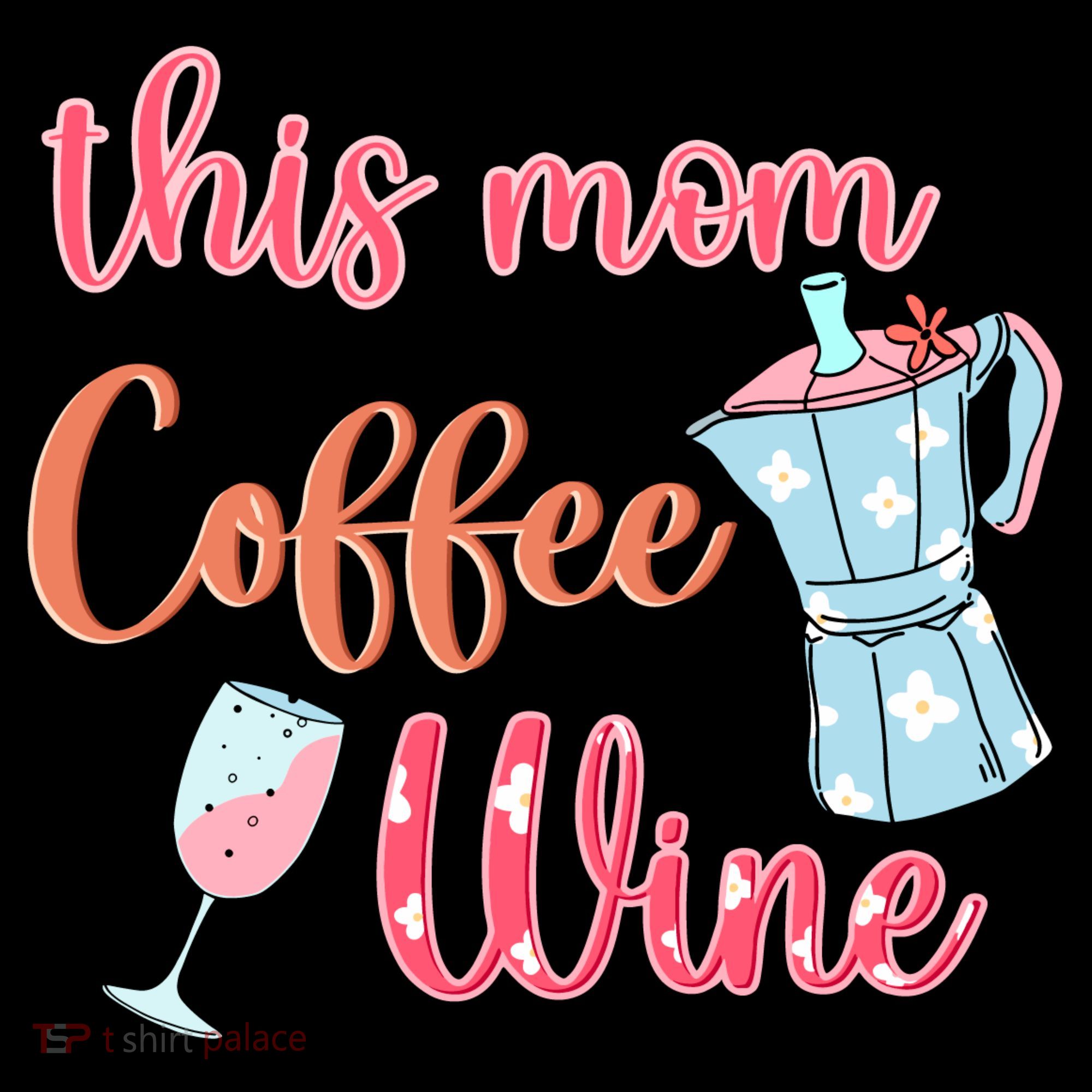 This Mom Runs On Coffee And Wine Coaster