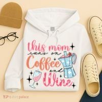 This Mom Runs On Coffee And Wine Hoodie thumb 4