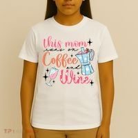 This Mom Runs On Coffee And Wine T-Shirt thumb 4