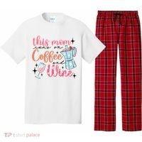 This Mom Runs On Coffee And Wine Pajama Set thumb 0