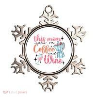 This Mom Runs On Coffee And Wine Ornament thumb 0
