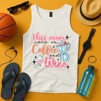 This Mom Runs On Coffee And Wine Tank Top thumb 4