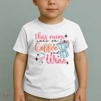 This Mom Runs On Coffee And Wine Toddler T-Shirt thumb 2