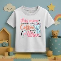 This Mom Runs On Coffee And Wine Toddler T-Shirt thumb 3