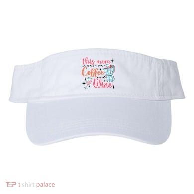 This Mom Runs On Coffee And Wine Visor
