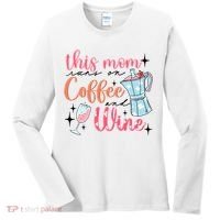 This Mom Runs On Coffee And Wine Women's Long Sleeve Shirt thumb 0