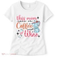 This Mom Runs On Coffee And Wine Women's T-Shirt thumb 0