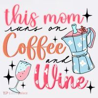 This Mom Runs On Coffee And Wine Kids Sweatshirt thumb 2