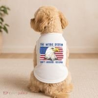 The Metric System Cant Measure Freedom 4th Of July Doggie Tank thumb 2
