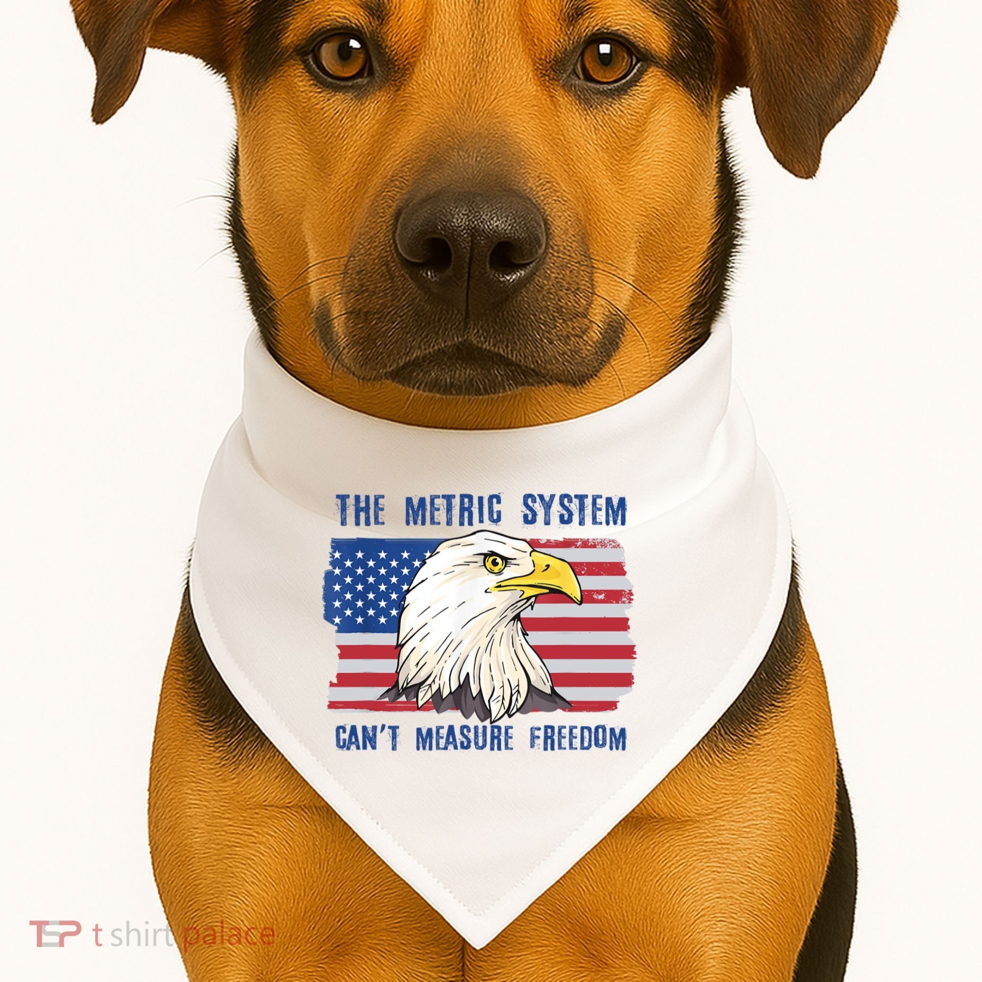 The Metric System Cant Measure Freedom 4th Of July USA-Made Doggie Bandana