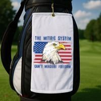 The Metric System Cant Measure Freedom 4th Of July Golf Towel thumb 2