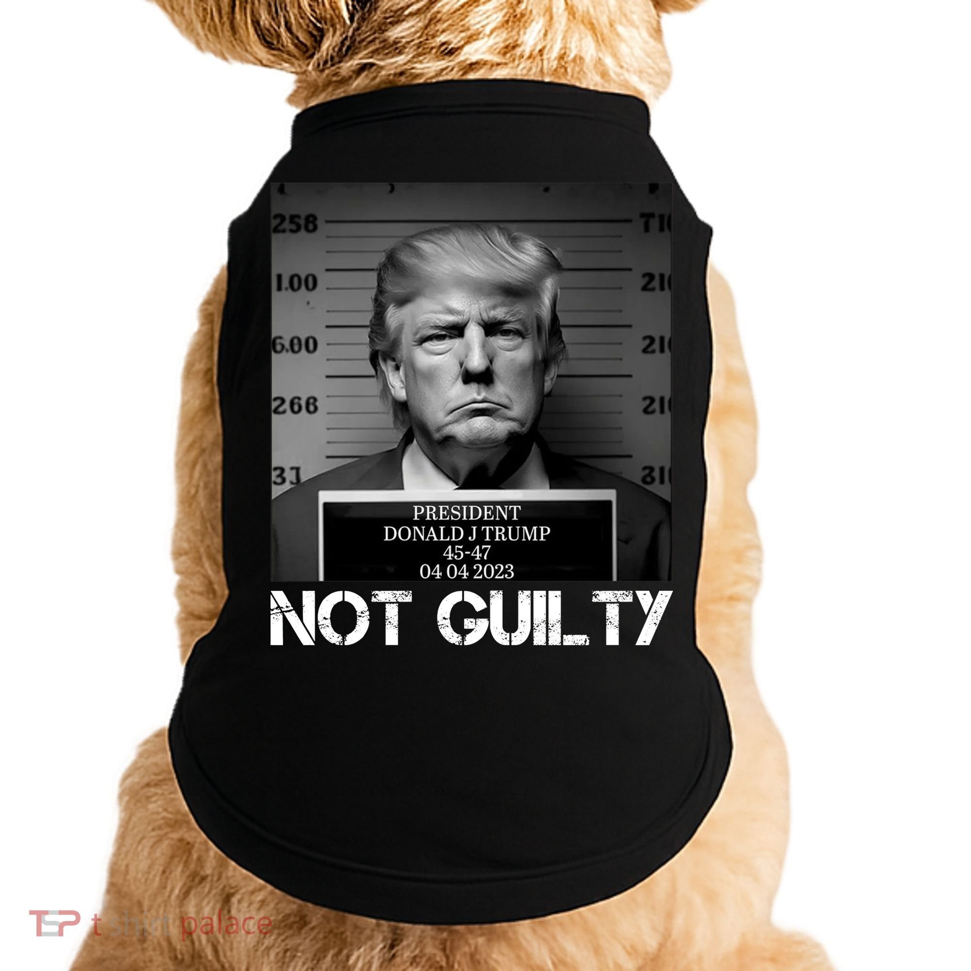 Trump Mug Shot, Trump Not Guilty Pro Trump Supporter Doggie Tank