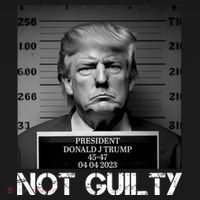 Trump Mug Shot, Trump Not Guilty Pro Trump Supporter Baby Bodysuit thumb 2
