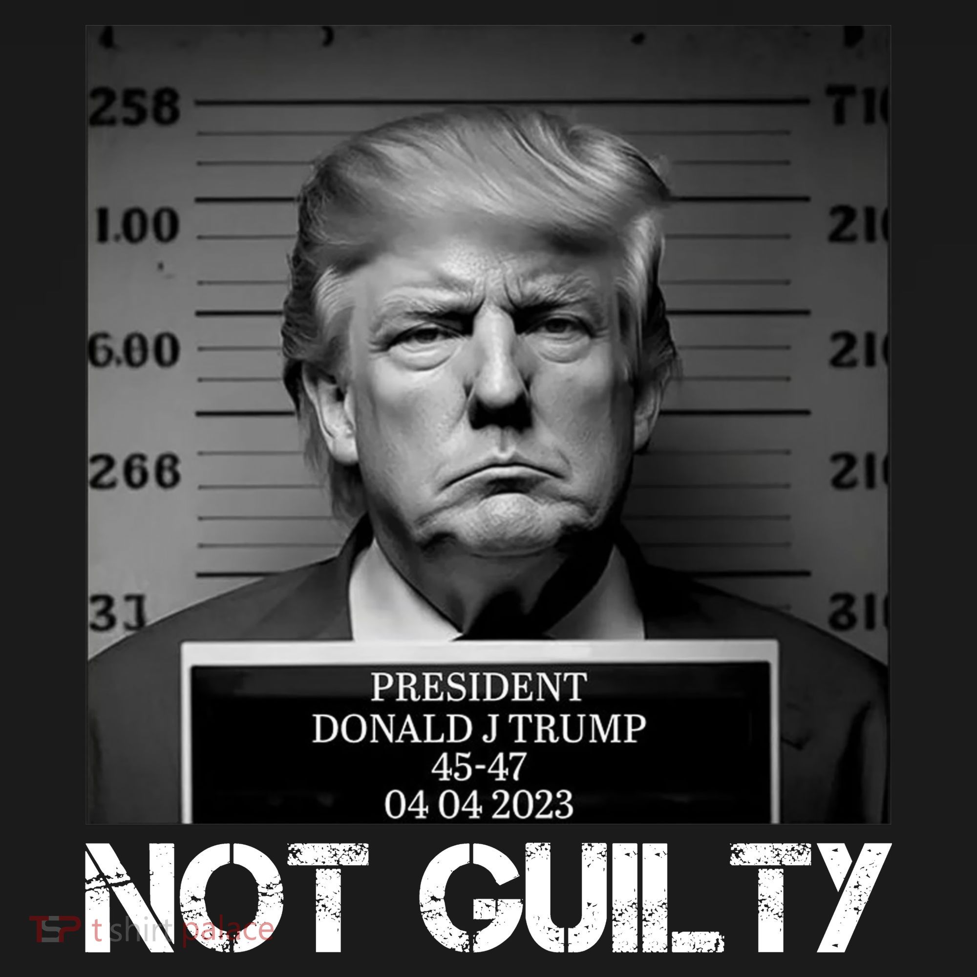 Trump Mug Shot, Trump Not Guilty Pro Trump Supporter Baby Bodysuit