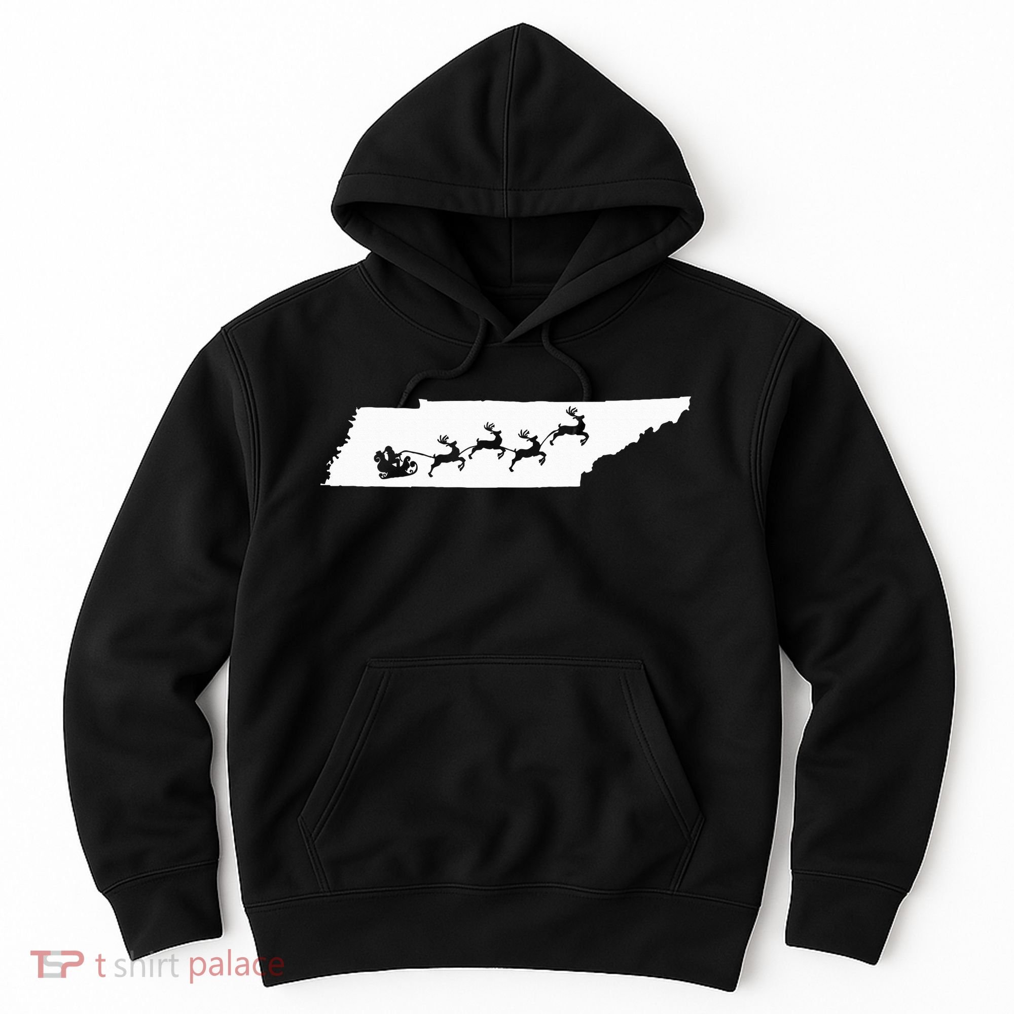 Tennessee Map Santa Christmas Reindeer Xmas Hoodie