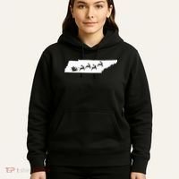 Tennessee Map Santa Christmas Reindeer Xmas Hoodie thumb 5