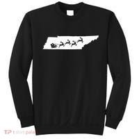 Tennessee Map Santa Christmas Reindeer Xmas Sweatshirt thumb 0