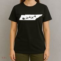 Tennessee Map Santa Christmas Reindeer Xmas T-Shirt thumb 4