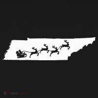 Tennessee Map Santa Christmas Reindeer Xmas Women's Hoodie thumb 2