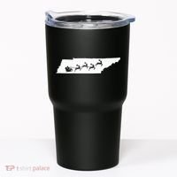 Tennessee Map Santa Christmas Reindeer Xmas Tumbler thumb 0