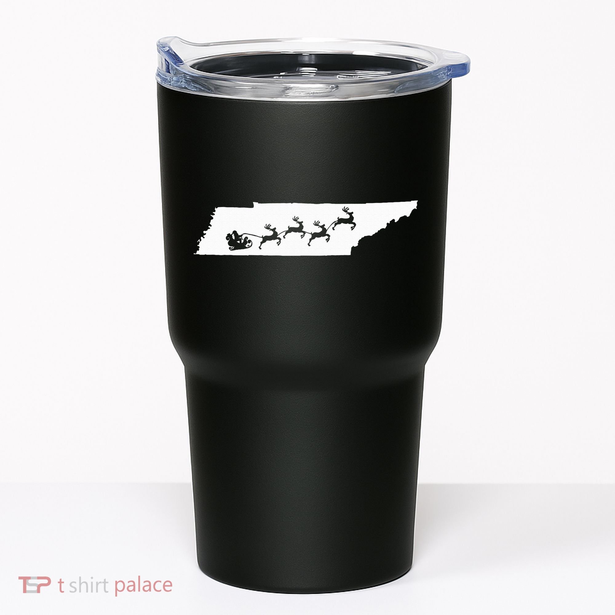 Tennessee Map Santa Christmas Reindeer Xmas Tumbler