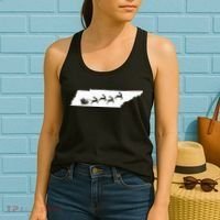 Tennessee Map Santa Christmas Reindeer Xmas Women's Tank Top thumb 2