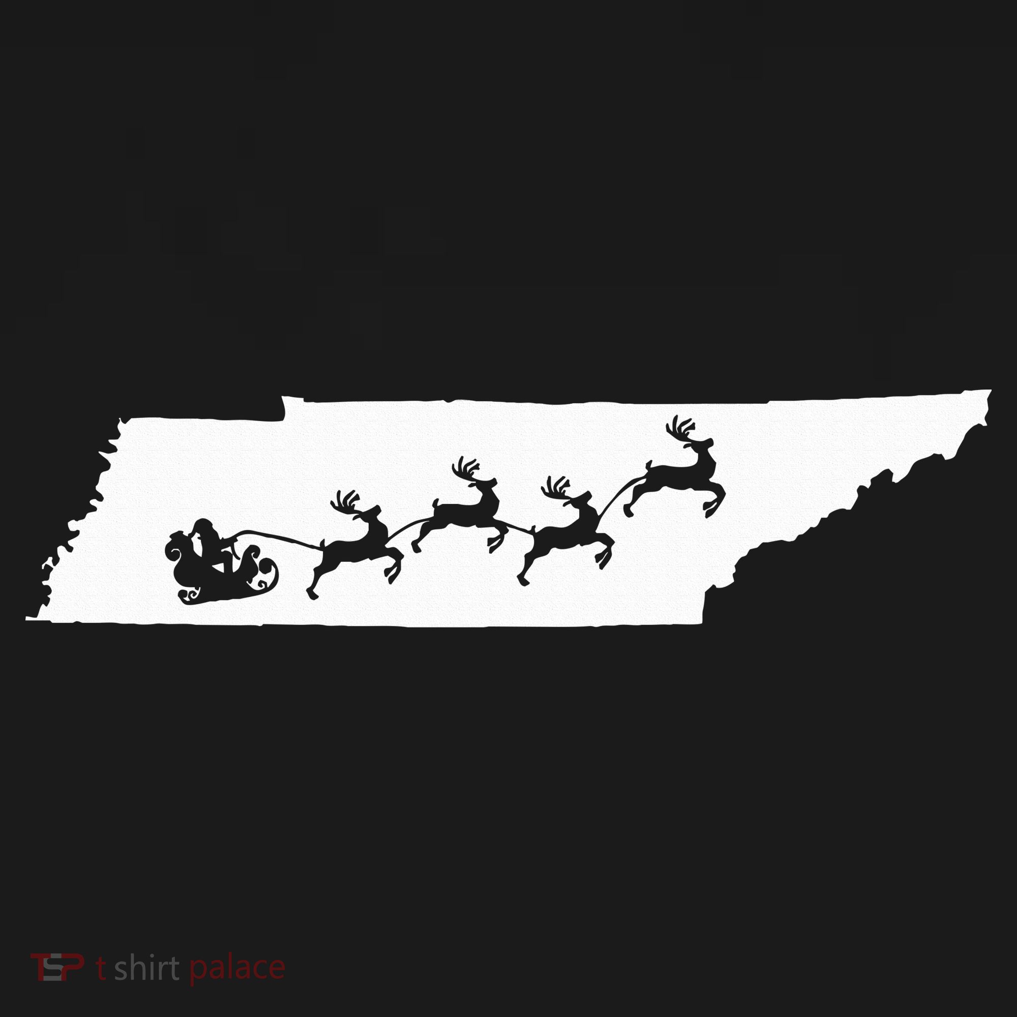 Tennessee Map Santa Christmas Reindeer Xmas Women's Tank Top