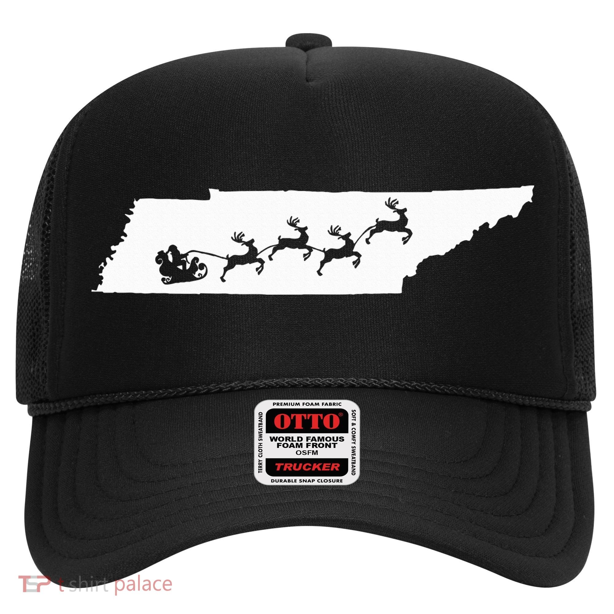 Tennessee Map Santa Christmas Reindeer Xmas Hat