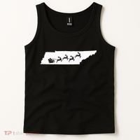 Tennessee Map Santa Christmas Reindeer Xmas Tank Top thumb 2