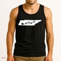 Tennessee Map Santa Christmas Reindeer Xmas Tank Top thumb 3
