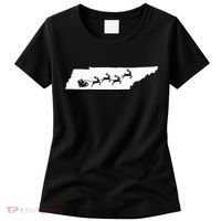 Tennessee Map Santa Christmas Reindeer Xmas Women's T-Shirt thumb 0